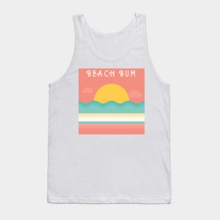 Beach Bum. Retro, Vintage Beach design for the beach lovers out there. Tank Top